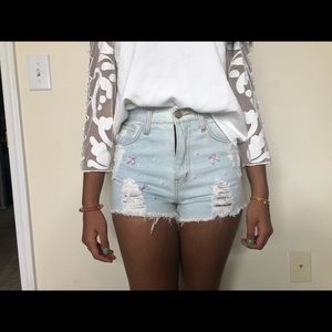 High Waisted Jean Shorts